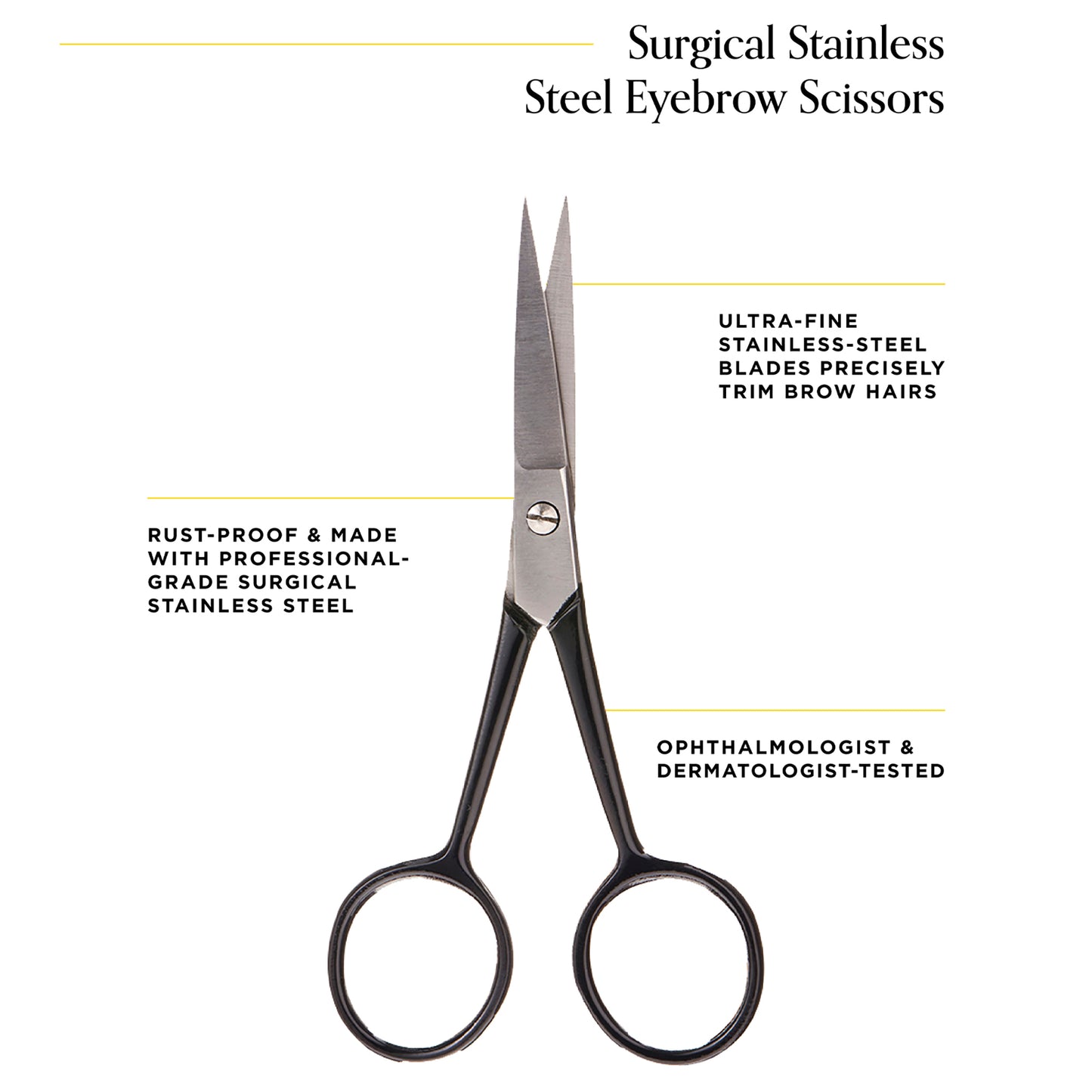 Surgical Stainless Steel Eyebrow Scissors