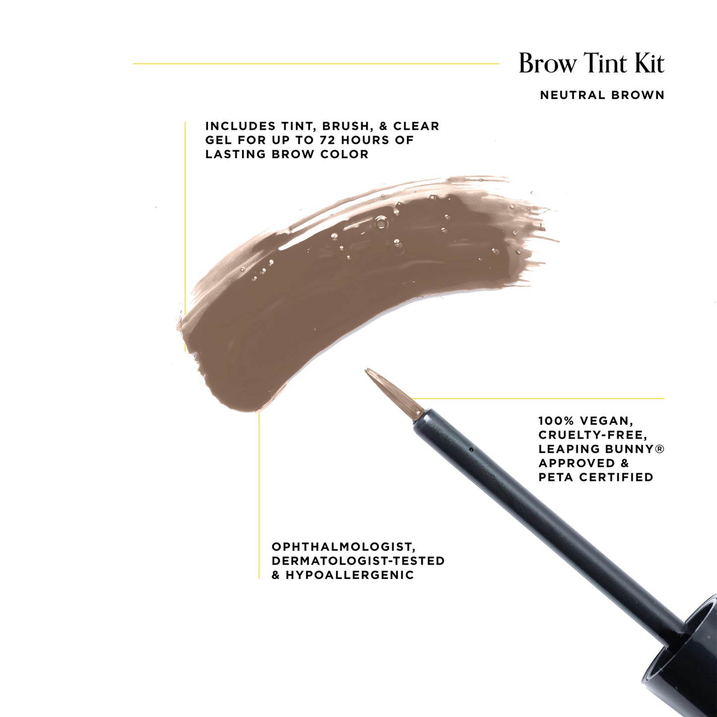 Brow Tint Kit - Semi-Permanent Color For Eyebrows