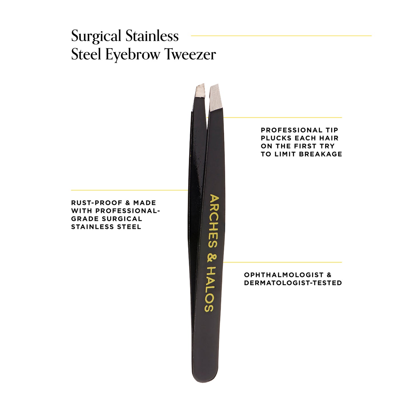 Surgical Stainless Steel Brow Tweezers