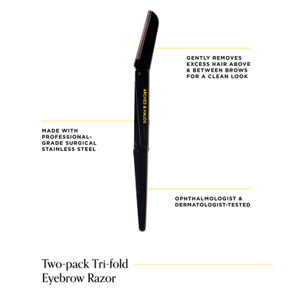 Two Pack Tri- Fold Eyebrow Razor