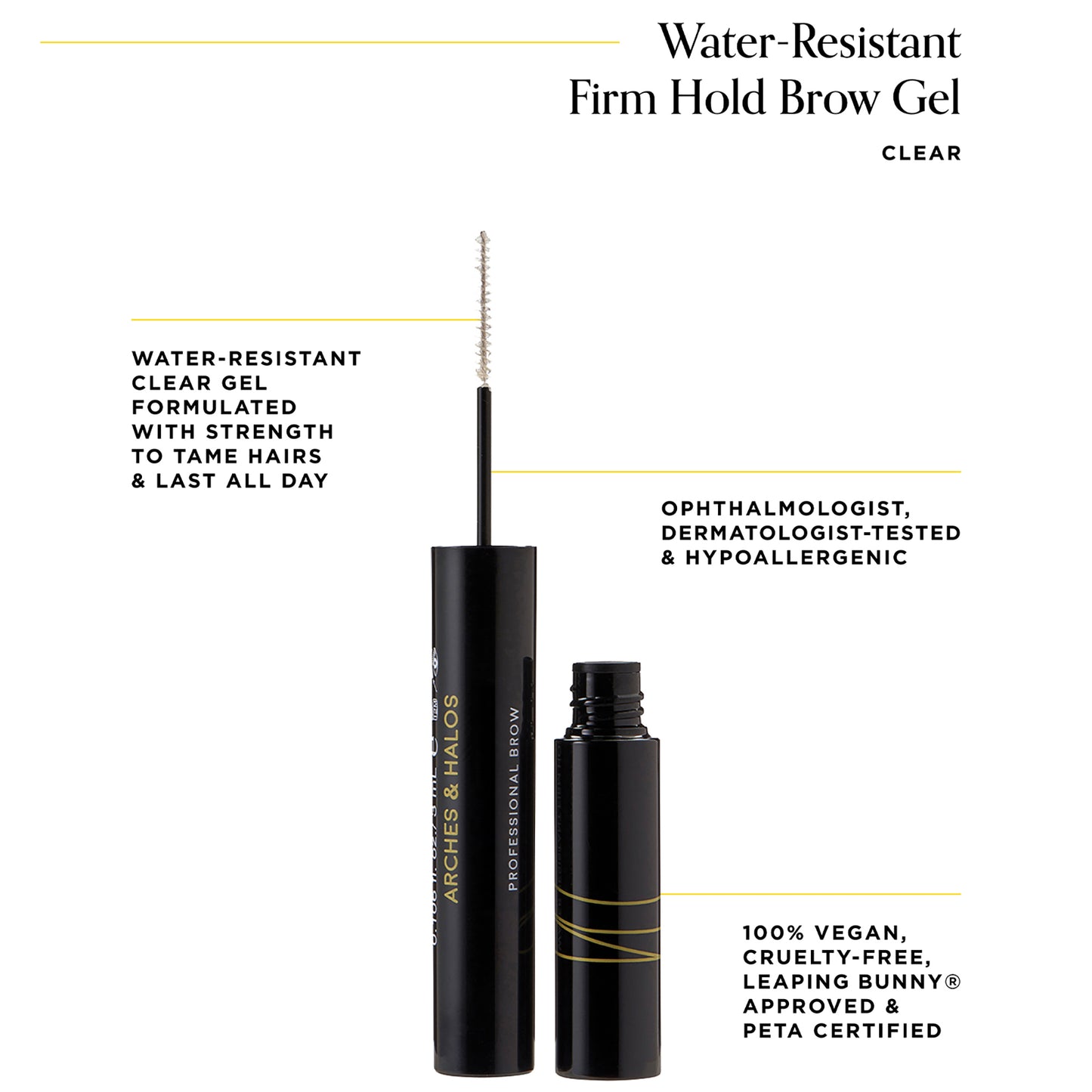Water Resistant Firm Hold Brow Gel - Clear